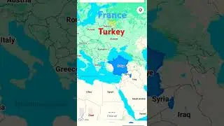 France Vs Turkey!!Land size comparison!!#shorts#country