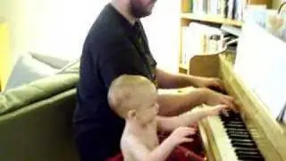 Alex's first piano lesson