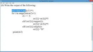 Computer Science XI Revision - III Python