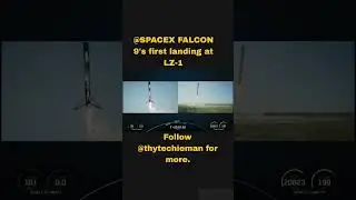 Falcon9's first landing. #elonmusk #spacex #falcon9launch