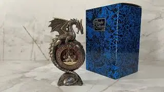 Steampunk Dragon Perching On Clock