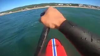 SUP-Surfen bei Mallipo, gute Bewegung, Stress, aufregend!