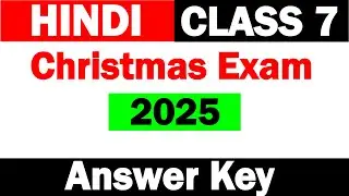 Class 7 Hindi | Answer Key | Christmas Exam | 2025 | Hindi Winner