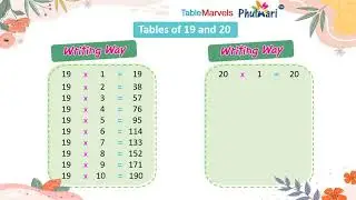 16 Table of 19 and 20 | table Book | Phulwari Education PVT LTD