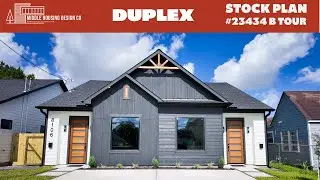 Modern 3-Bedroom Duplex Tour: Stock Plan 23434 B