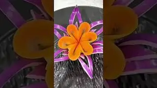 Fruit & vegetable carving #art #cuttingart #fruitcarving #garnish