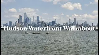 Walk This Way: Hudson Waterfront Walkabout - Across From the NYC - With Soothing Music 4K