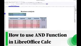 How to use AND Function in LibreOffice Calc