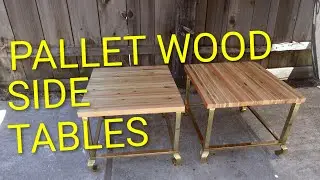 Restoring ugly side tables with some pallet wood