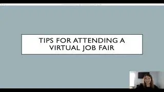First Friday (Nov. 2020) - Tips for Attending a Virtual Job Fair