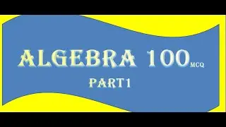 pgtrb 2021 algebra 100mcq part1