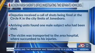 NBC 10 News Today: Jackson Parish Sheriff's Office has a suspect in the first homicide over the week