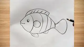 How to draw fish drawing easy step by step || fish drawing@aaravdrawingcreative1112 