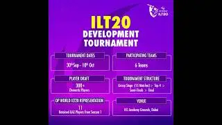 The ILT20 Development Tournament is here! Learn more:  