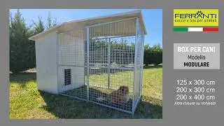 Box per cani da esterno con cuccia coibentata grande mod: Modulare VIDEO PRESENTAZIONE  -Ferranti