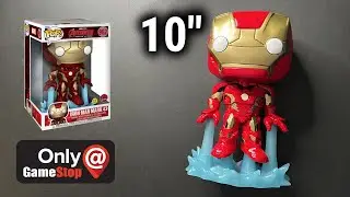 Распаковка эксклюзивной фигурки Funko Pop Железного Человека Марк 43 (10 дюймов), продающейся в Gamestop (светящаяся в темноте).