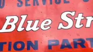 Vintage Standard Blue Streak Parts Sign
