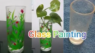 Glass Painting DIY/Easy glass decoration idea #glasspainting#easy #waterglass @EasyCrafting-wi1mc