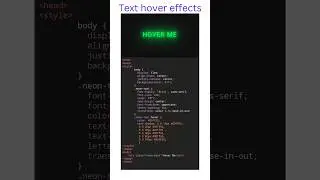 how to create a text hover effect using html and css.. neon glowing text hover effects.. #html