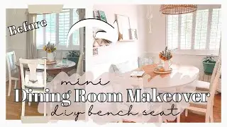 DINING ROOM MAKEOVER // Breakfast nook refresh with DIY  corner bench seating // Banquette DIY