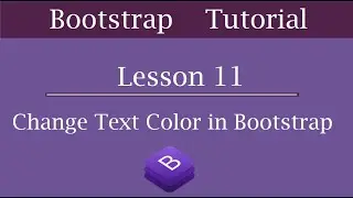 How to change text color in Bootstrap