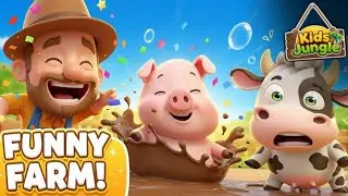 Самая безумная фермерская вечеринка в грязи! 🐷🤣 | Дети узнают звуки животных и весело проводят вр...
