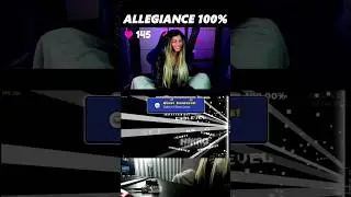 I WAS SO UNLUCKY BUT I BEAT IT - Allegiance 100% [Extreme Demon] #shorts #geometrydash #extremedemon