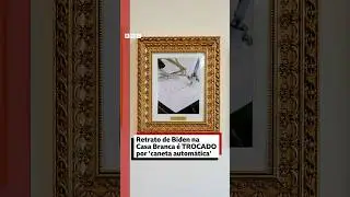 Retrato de Biden &eacute; trocado por 'caneta autom&aacute;tica' na Casa Branca