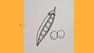How to draw peas/Green Peas drawing easy