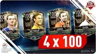 FIFA MOBILE 4 x 100 OVR PLAYERS COMPLETE #FIFAMOBILE PRESEASON BUNDLE PACK OPENING