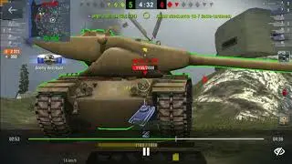 121b wot blitz ace tanker gameplay OP tier 10
