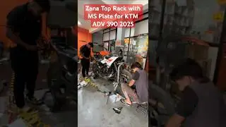Zana Top Rack with MS Plate for KTM ADV 390 2025 installation