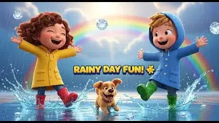 🌧️ Rainy Day Fun | Magical Kids Poem | Nursery Rhymes🌈