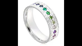 Verigheta Barbateasca Eternity Safire Multicolore Granat Tsavorit Naturale - Pasiune si Energie