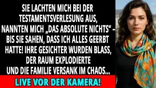 SIE DEMÜTIGTEN MICH BEI DER TESTAMENTSVORLESUNG – BIS KLAR WAR: ICH BEKOMME ALLES