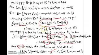 Orthogonality of the Legendre's polynomials