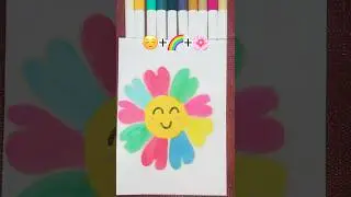 Satisfying art🌸🌈 #drawing #art #minisatisfying #beekeenkidsart #hobby #trending #easydrawing
