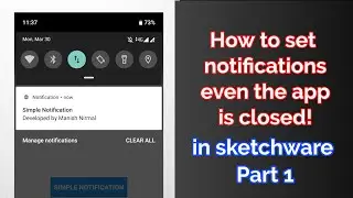 App Closed Notification Sketchware || Real Time Notifications with Background Service Part 1