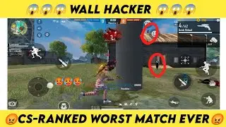 Hacker In Cs Ranked |😡🤬😡| Free fire| Wall hacker | 