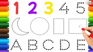 Learn 123 Numbers, ABCDE & Shapes for Kids | Shapes & Colors Name | Alphabets, Abc Phonics Song