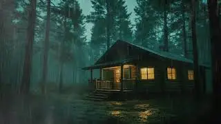 🔥 Calm Rain Night in Forest Cabin | Deep Sleep
