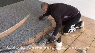TC Piscines - Granulat de marbre, terrasses, contours de piscines et cours