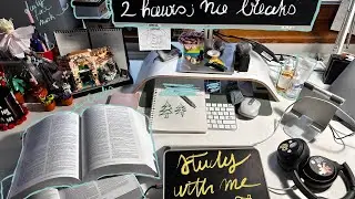 STUDY WITH ME FOR 2 HOURS | NO BREAKS | NO MUSIC