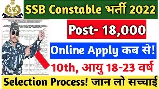 SSB New Recruitment 2022 | SSB Constable Vacancy 2022 | SSB Constable Bharti Online Apply Kare