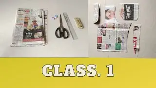 Tailoring classes for beginners.with News paper cutting /class.1 petticoat cutting...