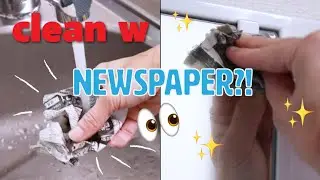 Clean EFFECTIVELY with NEWS PAPER!!  🗞   #cleaning #lifehack #japan