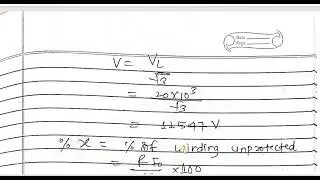 Numerical 16: A synchronous generator at 20 kV is protected by circulating current system having