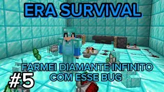 CONSEGUI DIAMANTE INFINITO COM ESSE BUG NO MINECRAFT (ERA SURVIVAL #5)