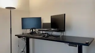 IKEA Tabletop + Monoprice Workstream Dual Motor Desk Frame = A Perfect Standing Desk!