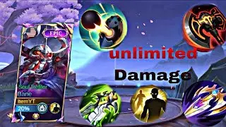 Unlimited Damage!! Bane Mid Lane Burst Items And Emblems!! 💀